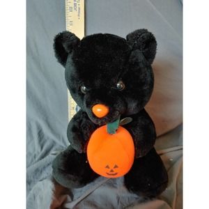 black cat pumpkin halloween plush stuffed animal